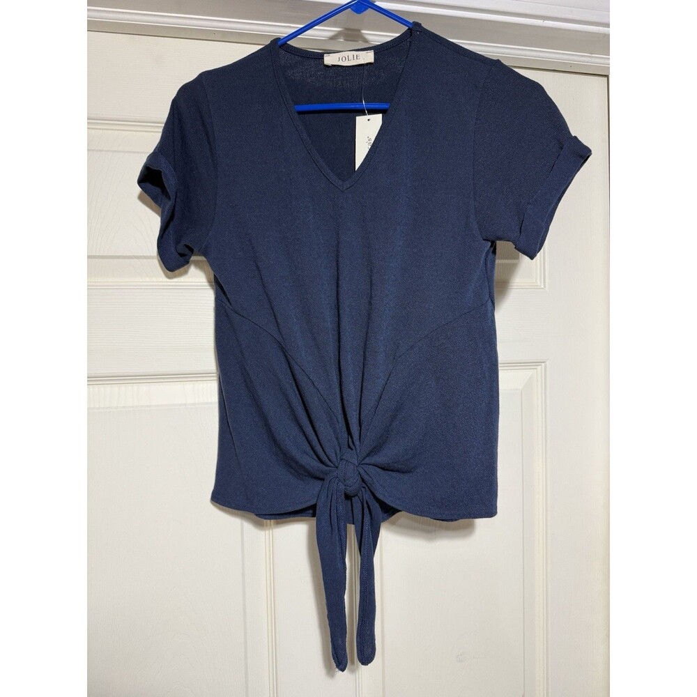 Jolie Women’s Short‑Sleeved Blue Shirt – Size XS – NWT – Casual Everyday Top